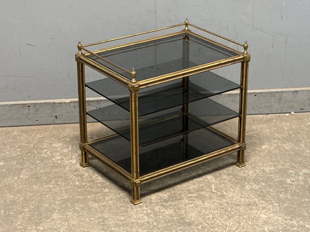 French Neoclassical Brass Stand
