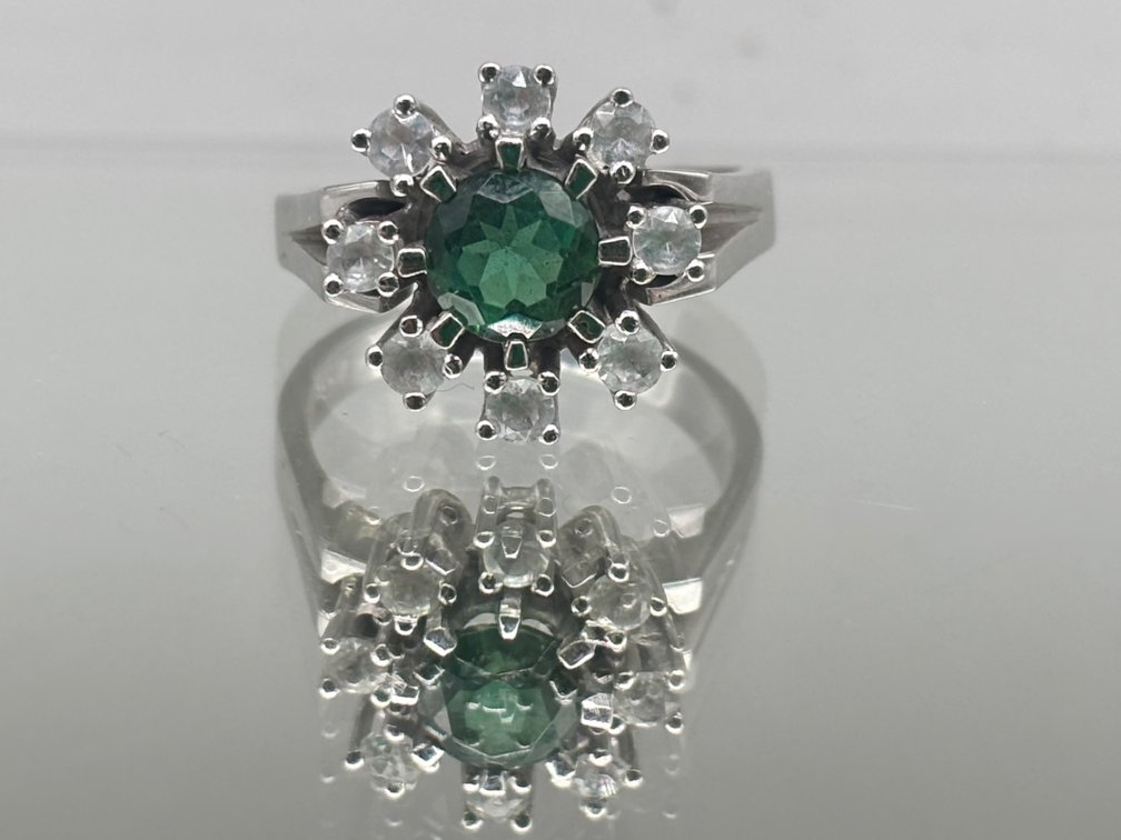 14K Emerald and Diamond Ring