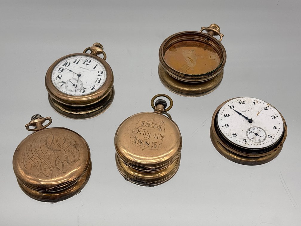 19th C. Collection of Gold Filled Pocketwatches