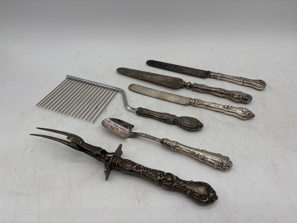 Sterling and Plate Handled Serving Articles