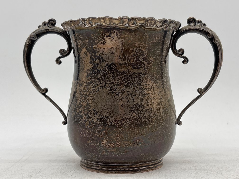 1899 Sterling Yale Interscholastic Tennis Presentation Trophy Cup