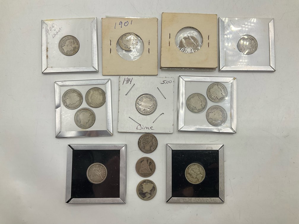19th - Early 20th C. U.S. Silver Dimes
