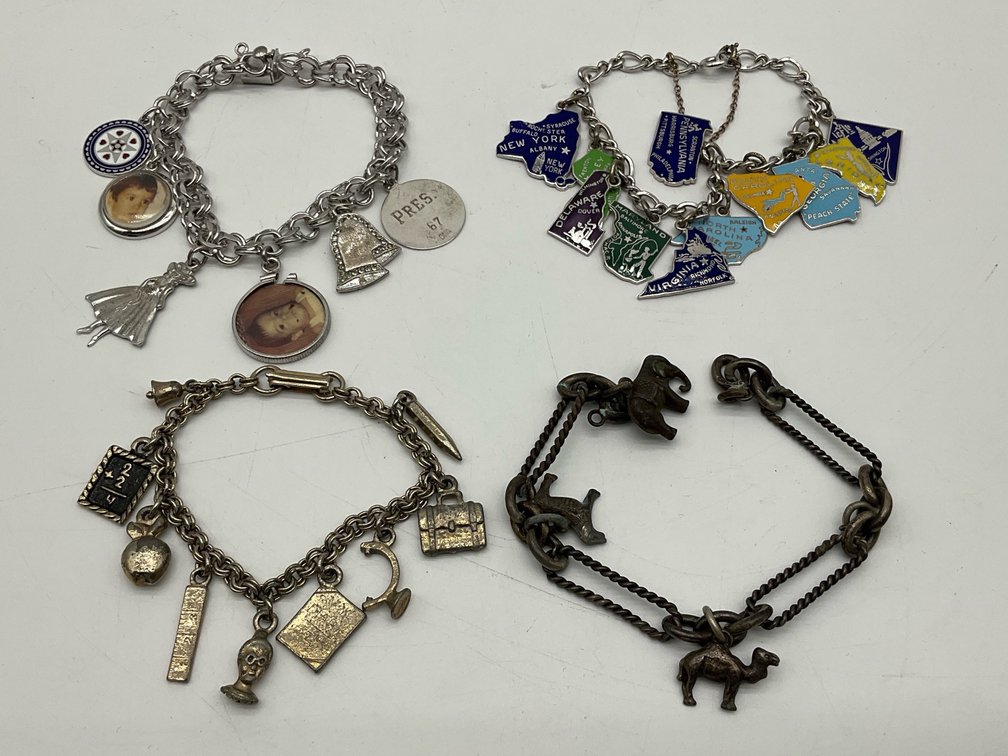 Sterling Silver and Mixed Metal Charm Bracelets