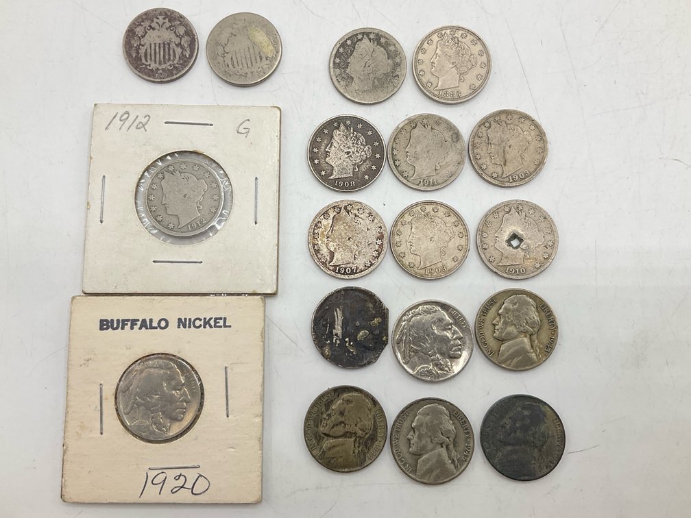 19th C. Nickels, Silver WW2 Nickels & More