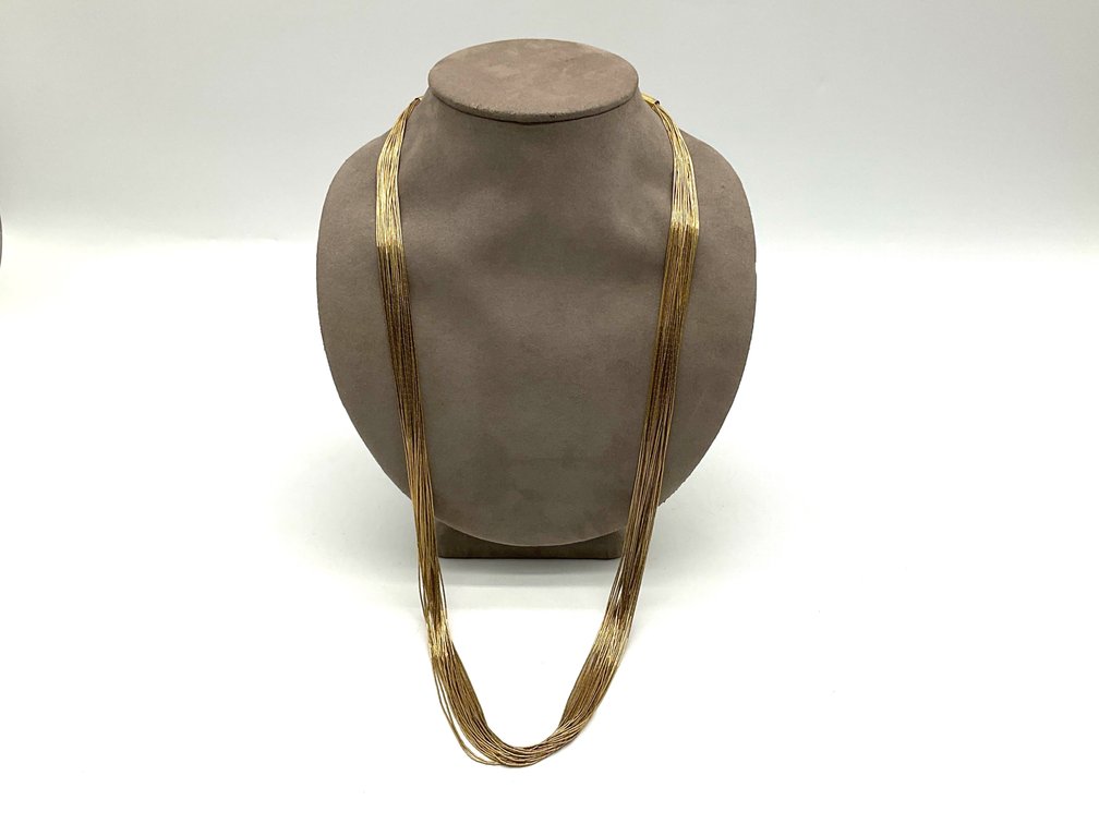 Sterling Gold Wash Liquid Silver Necklace