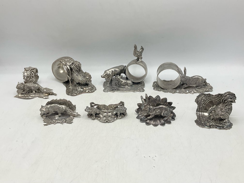 Figural Metal Napkin Rings & Placecard Holders