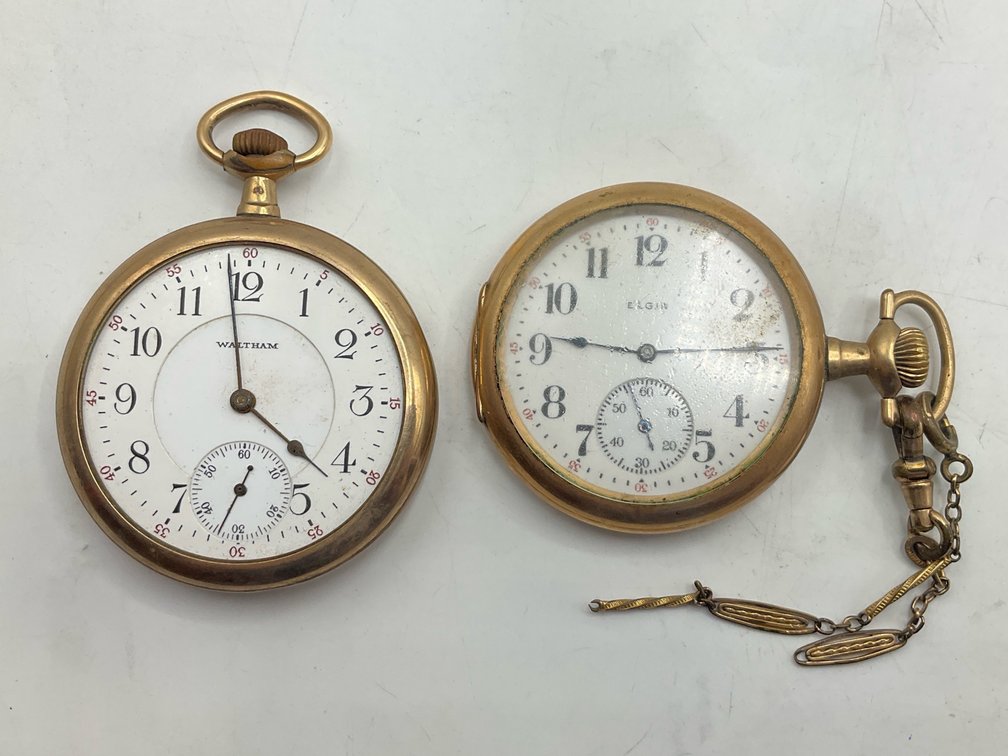 Waltham & Elgin Open Face Pocket Watches