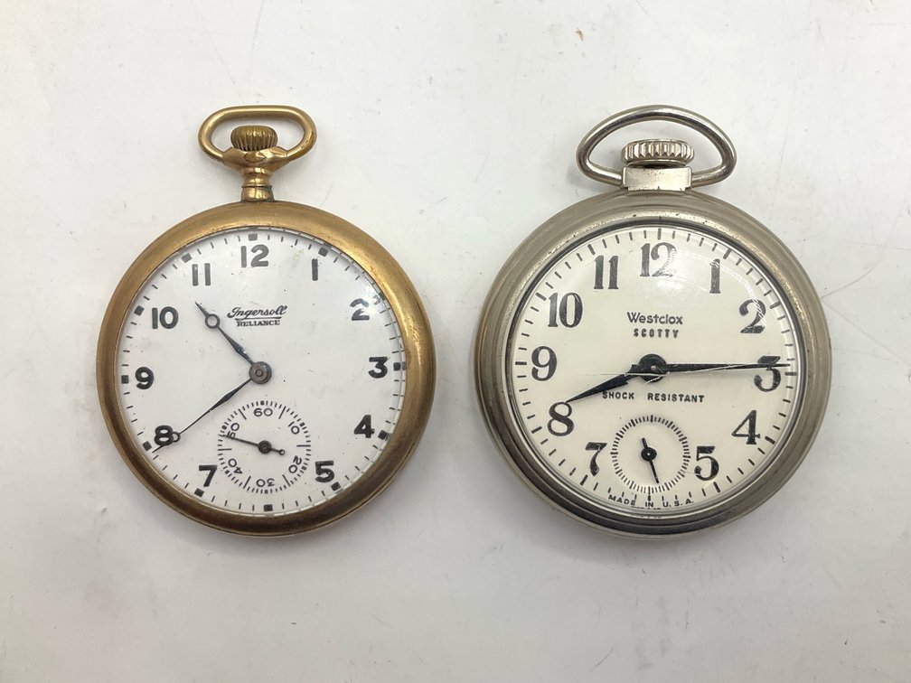 Ingersoll Reliance & Westclox Scotty Pocket Watches