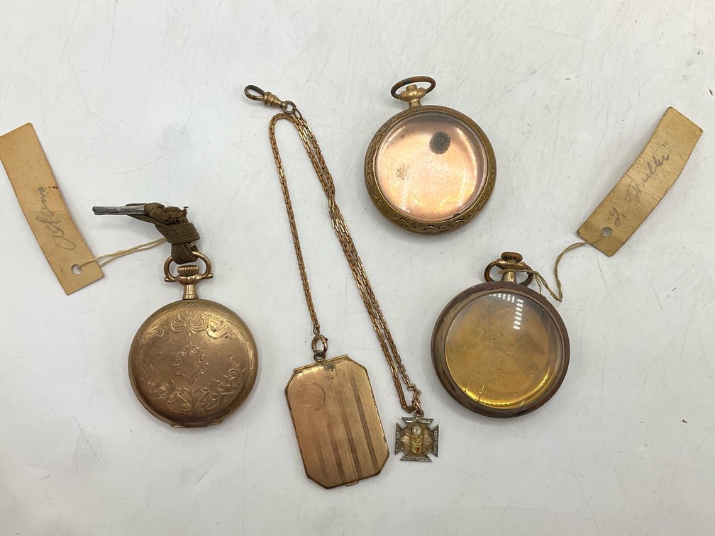 Crown Pocket Watch, Extra Cases, Watch Chain & More
