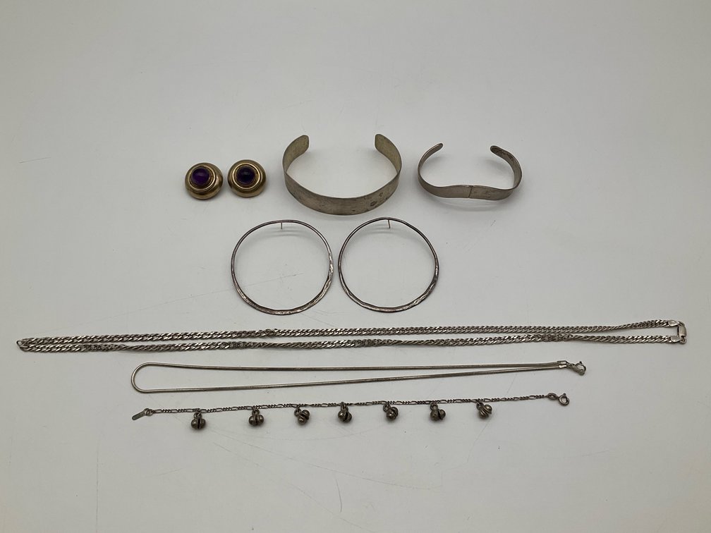 Sterling Silver Necklaces, Cuffs and Earrings