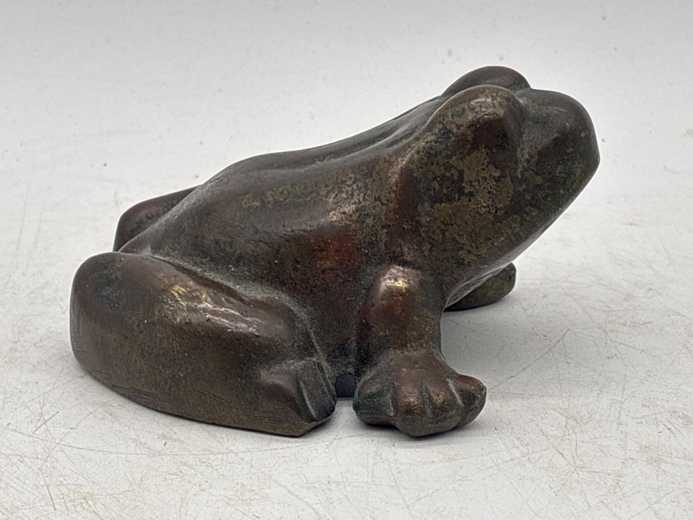 Solid Bronze Cast Figure of a Frog