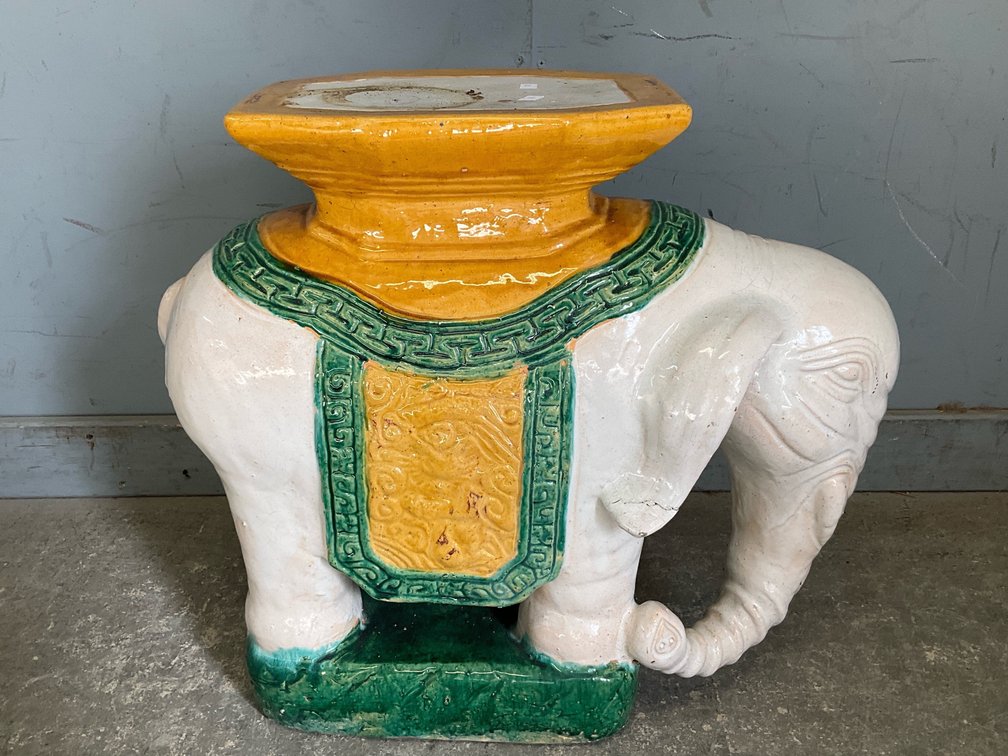 Ceramic Elephant Plant Stand