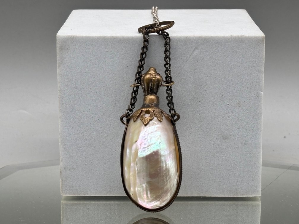 Victorian Mother of Pearl Perfume Bottle Necklace