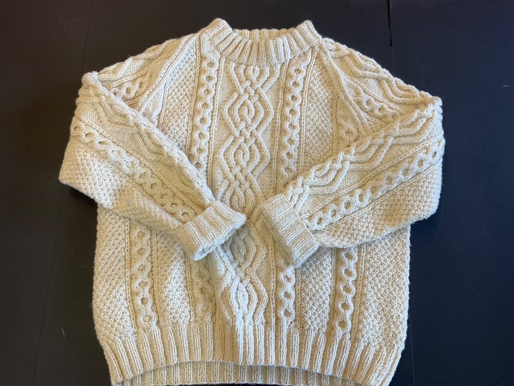 Scottish Wool Fisherman Knit Sweater