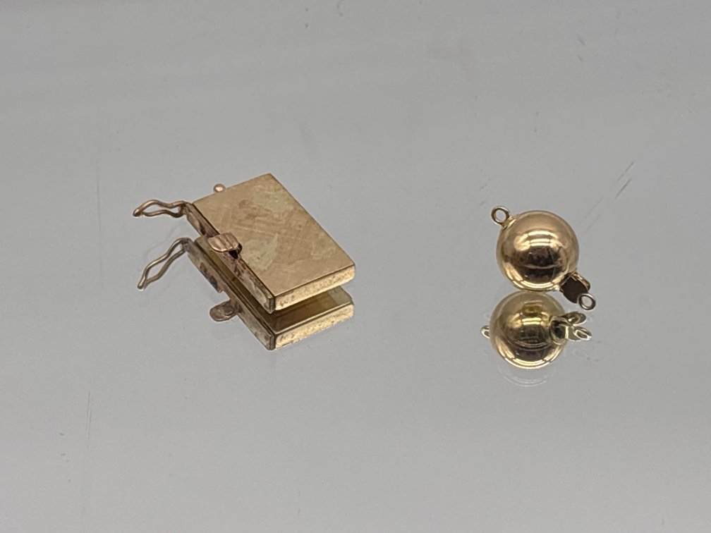 Two 14K Yellow Gold Closures