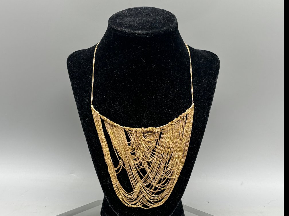 18K Draped Chain Necklace