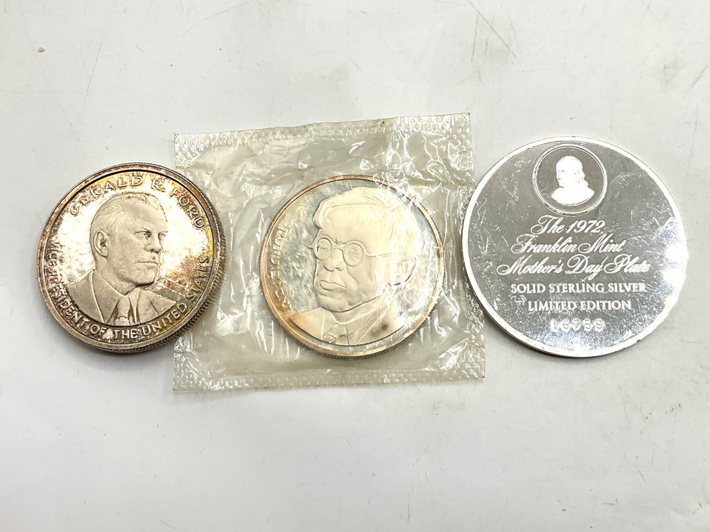 3 Silver Commemorative Medallions