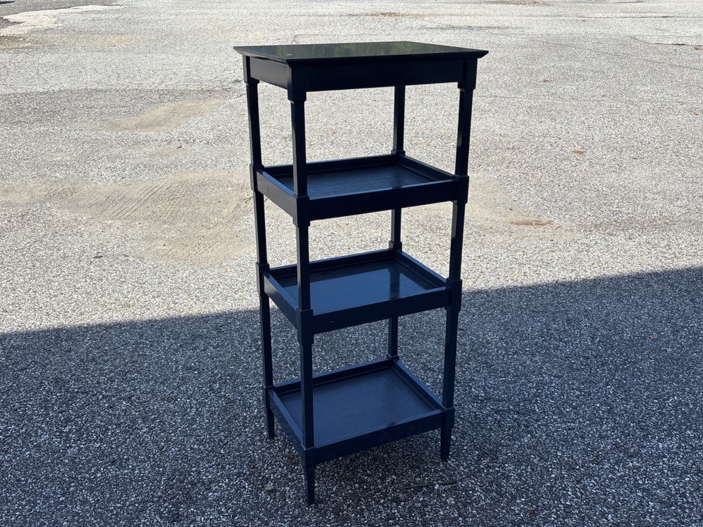 Oomph Navy Lacquered Whatnot Etagere