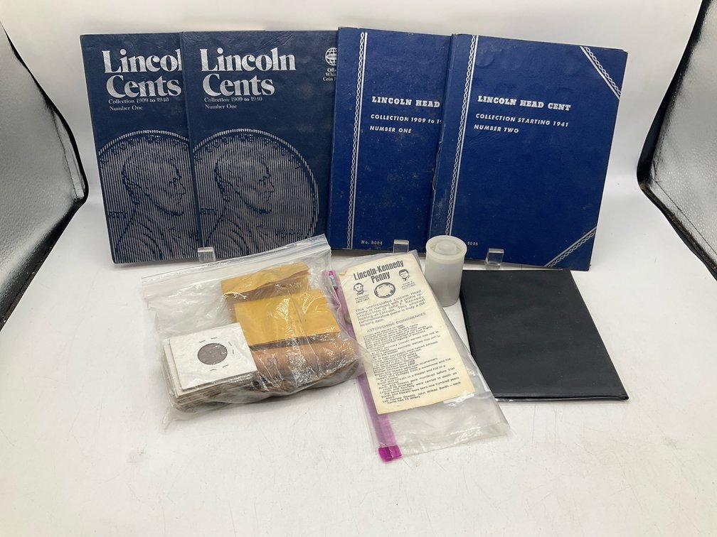 Collection Of U.S. Pennies, Coin Books & More