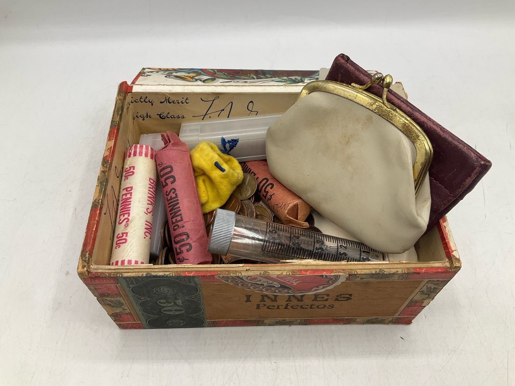 Cigar Box Filled With Pennies