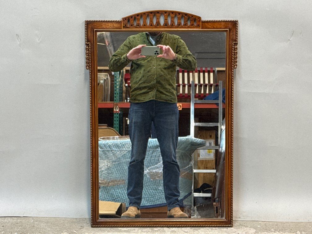 Mahogany and Rosewood Wall Mirror