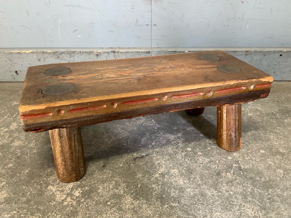 Folk Art Style Branch Stool