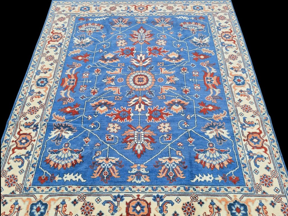 Hand-Knotted Wool Carpet, 8ft 1in x 10ft 2in