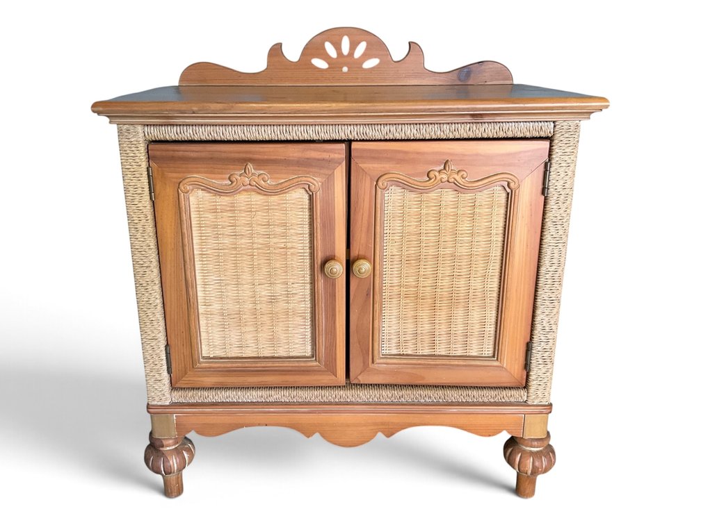 Wicker Rattan Cabinet Stand By Lexington