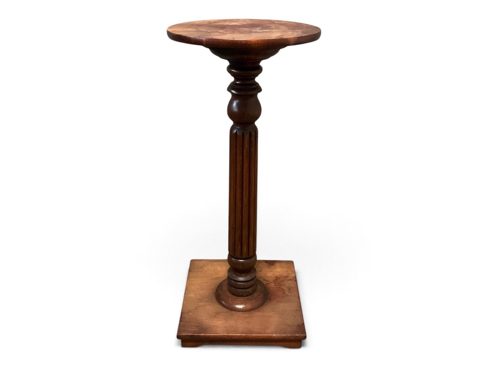 Fluted Wood Pedestal