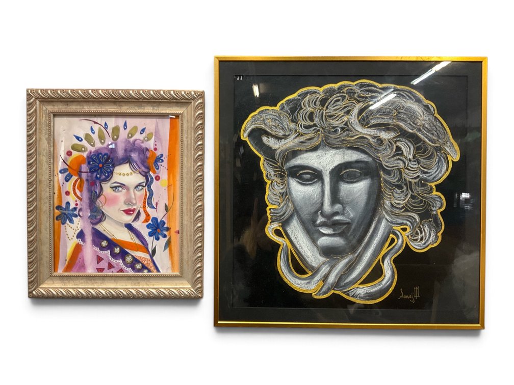 Two Original Portrait Paintings
