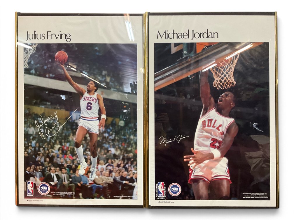 Michael Jordan and Julius Erving Posters