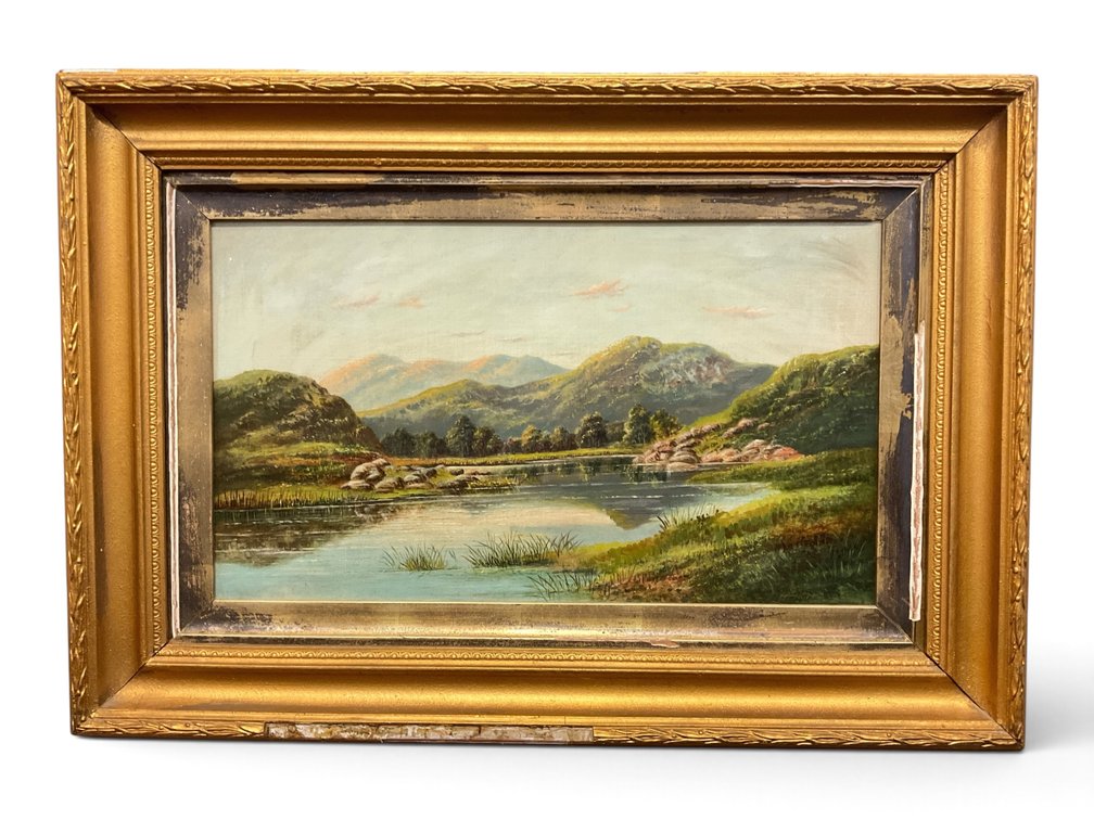 Oil on Canvas Mountain Landscape