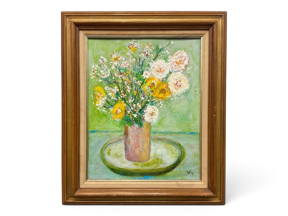 Oil on Panel Floral Still Life