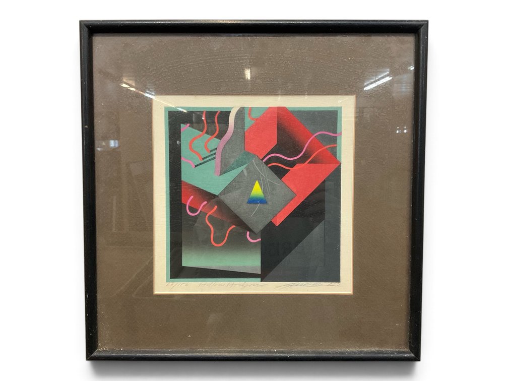 Akira Kurosaki (1937-2019), “Hollow Horizon” Woodblock Print