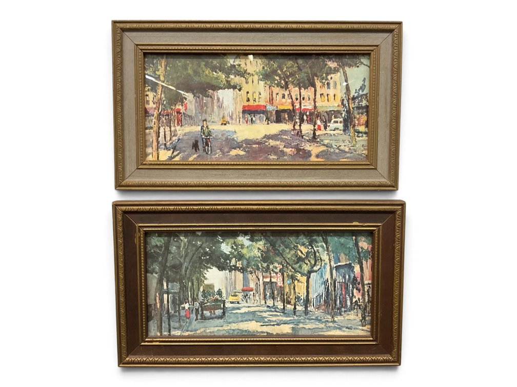 Two Street Scene Prints After J.E. Warfield