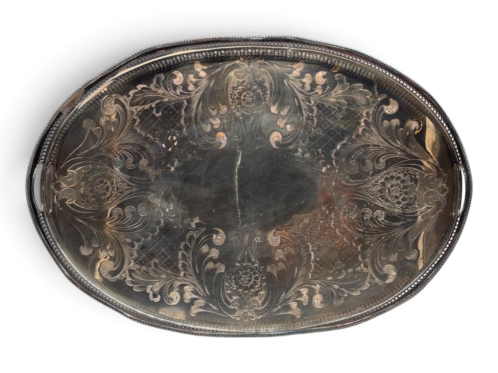 English Silverplated Serving Tray