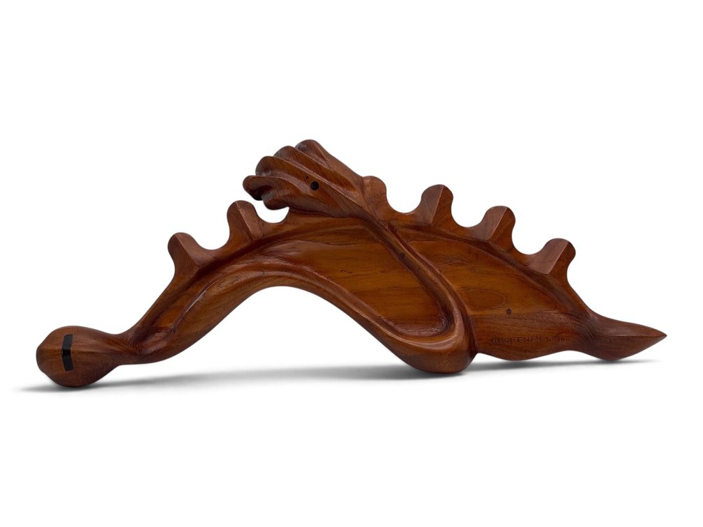 Richard Hoptner Modernist Carved Wood Wall Sculpture