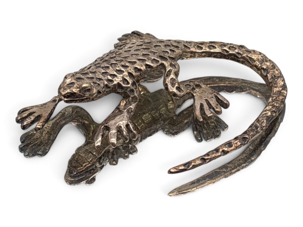Silver Miniature of a Lizard