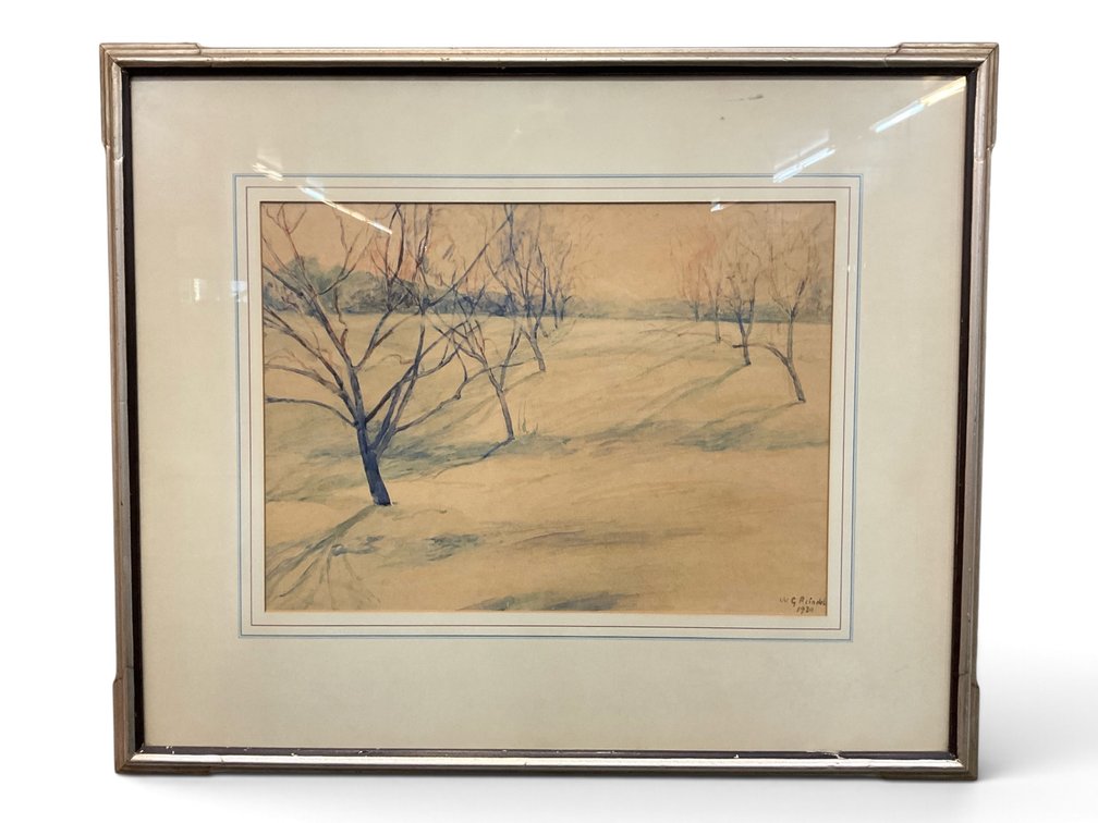 William George Reindel (1871–1948), Winter Watercolor