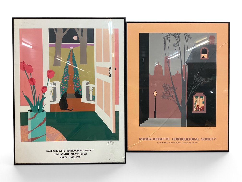 Two Signed Jan Roy Flower Show Posters