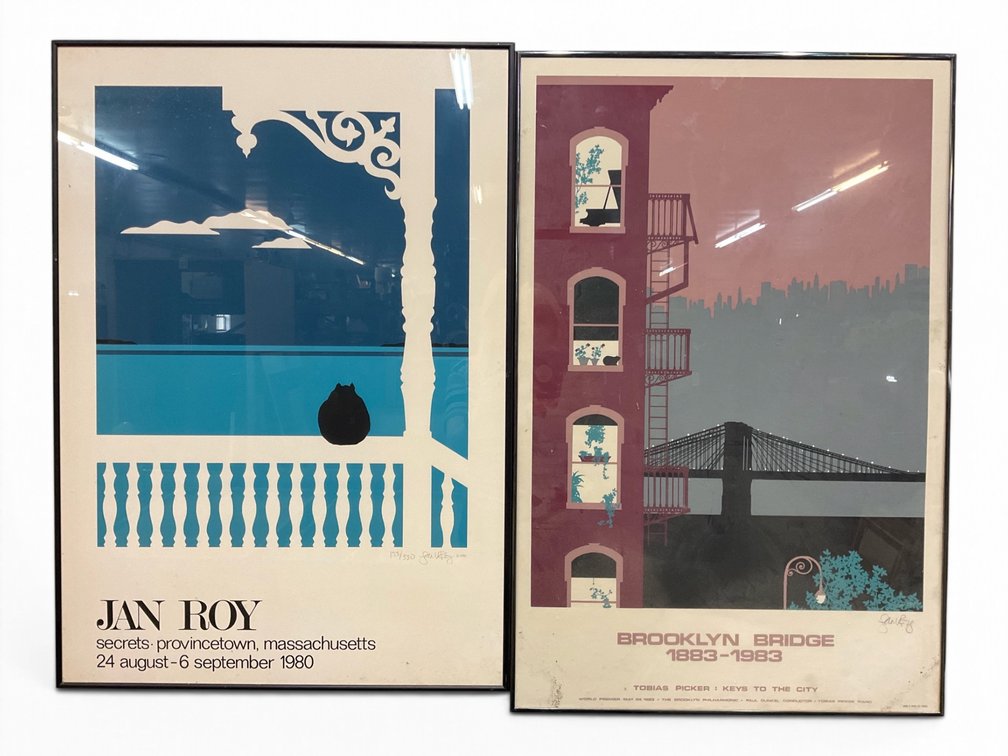 Three Jan Roy Signed Exhibition Posters