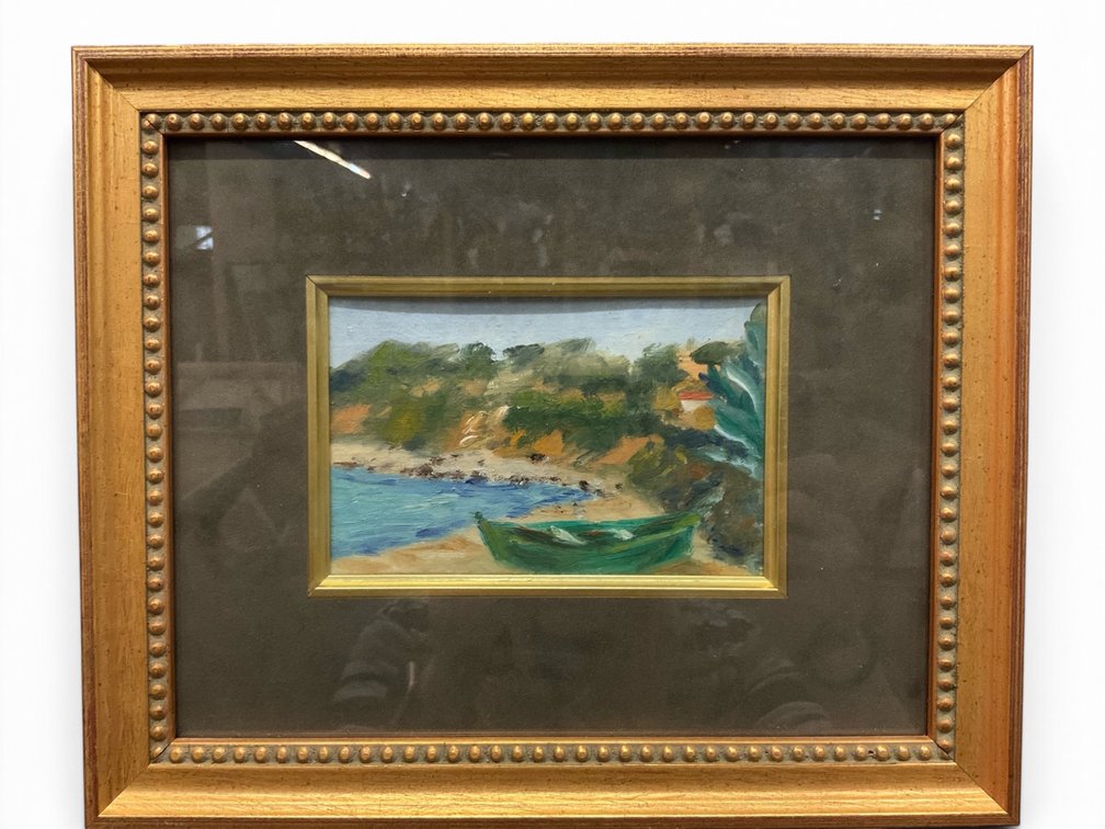 Beached Boat Oil Landscape