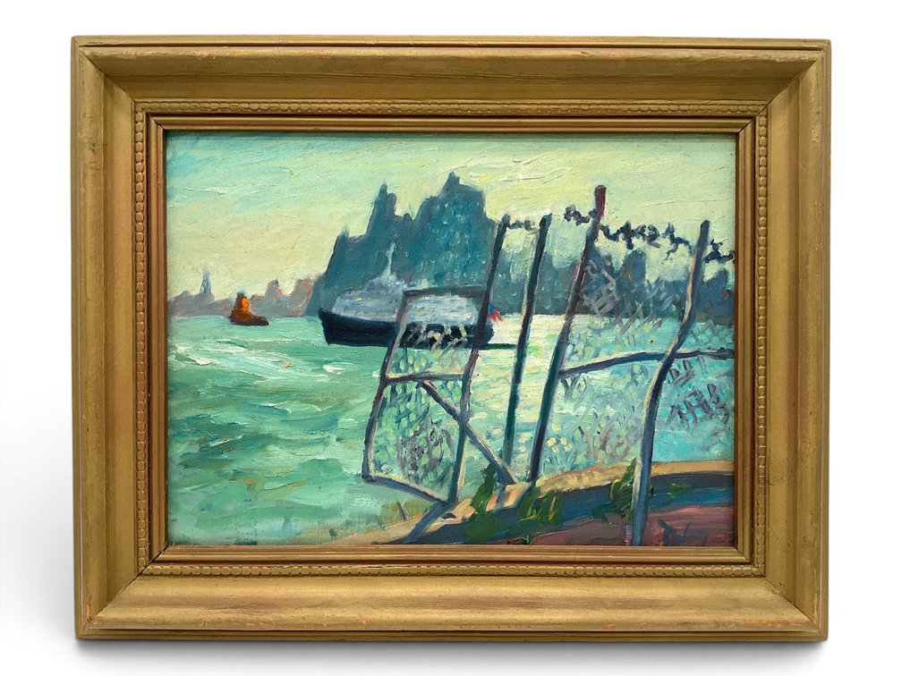 Harbor Oil Painting
