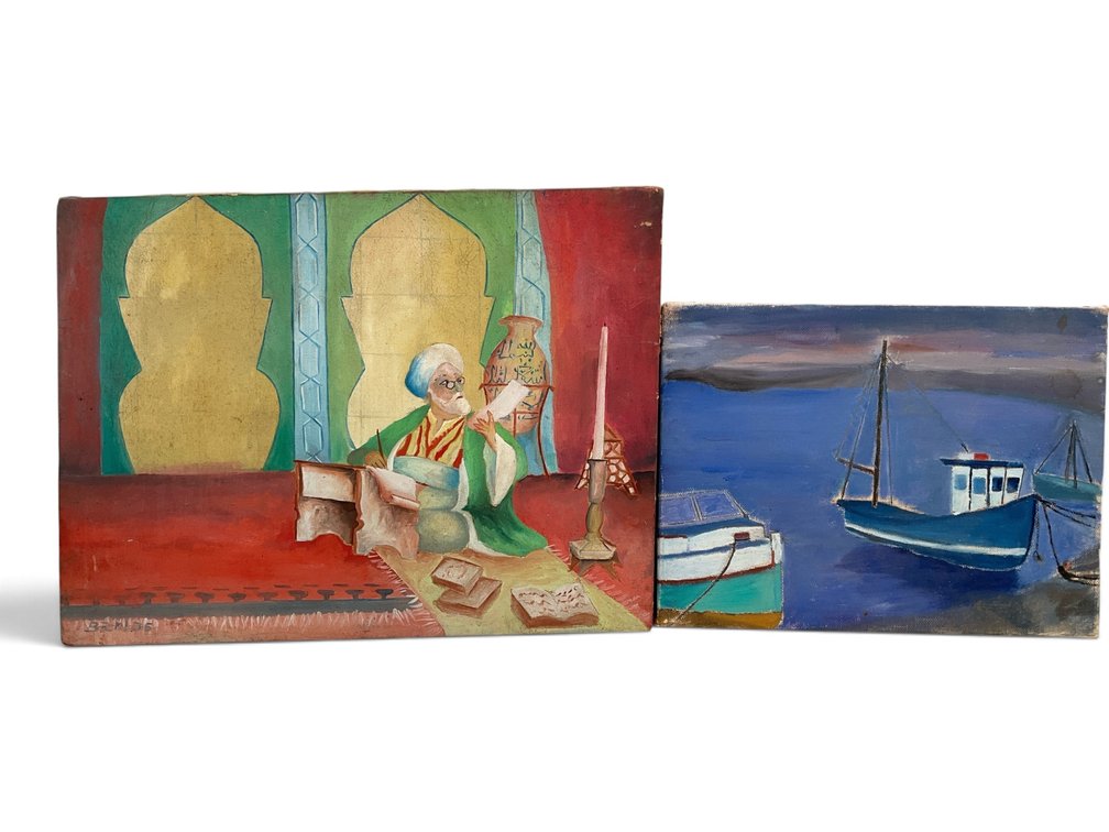 Two Oil on Canvas Genre Scenes