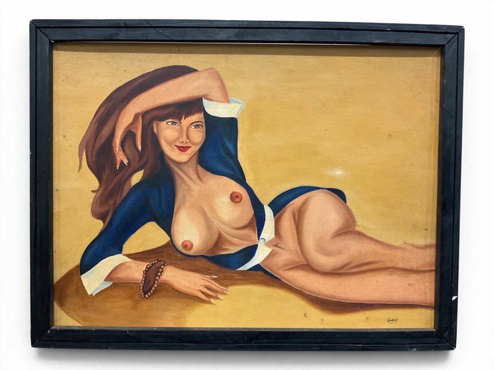 Stylish Nude Oil Study