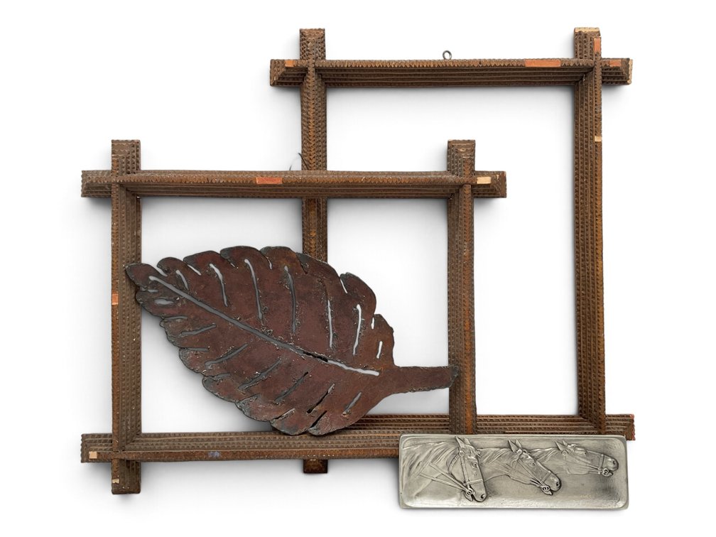 Wood Frames and Small Metal Trays