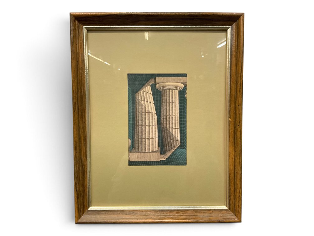 Framed “Doric Columns” Lithograph by M.C. Escher