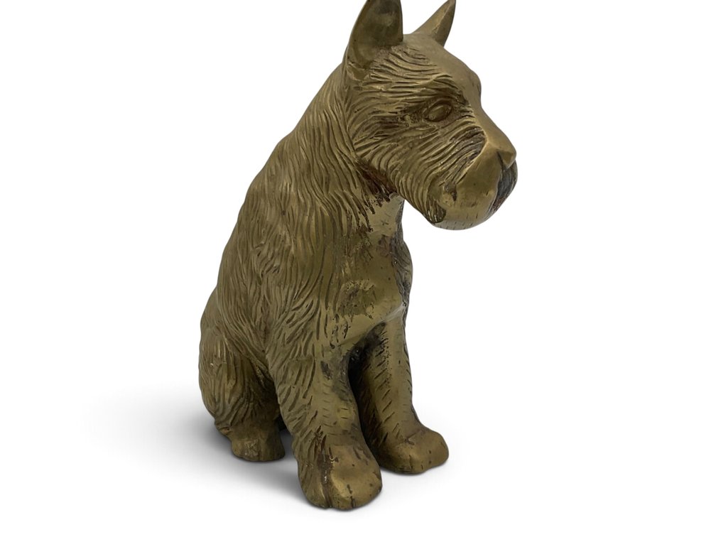 Mid-Century Brass Scotty Dog Figure