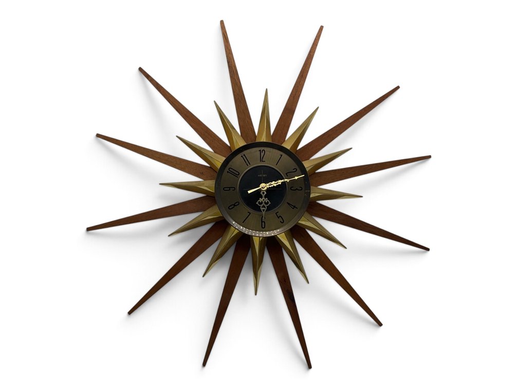 1960’s-70’s Welby Sunburst Wall Clock