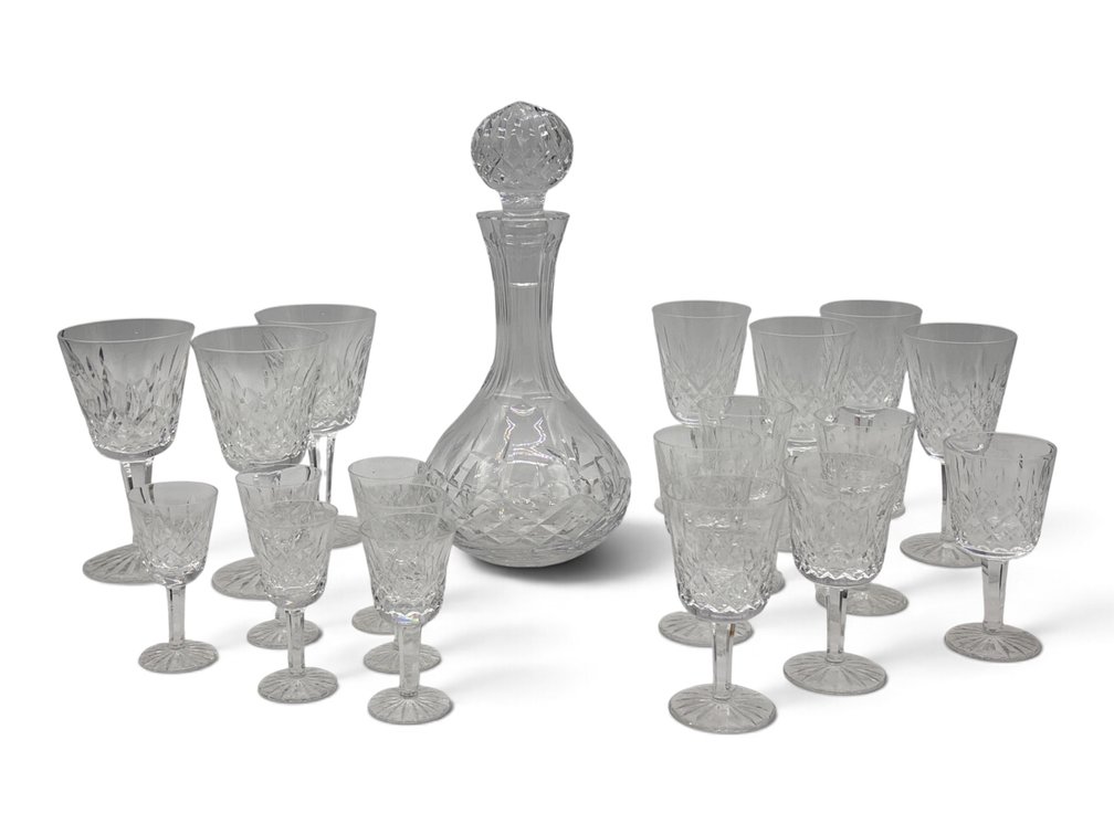 A Collection of Waterford Crystal Stemware and Carafe